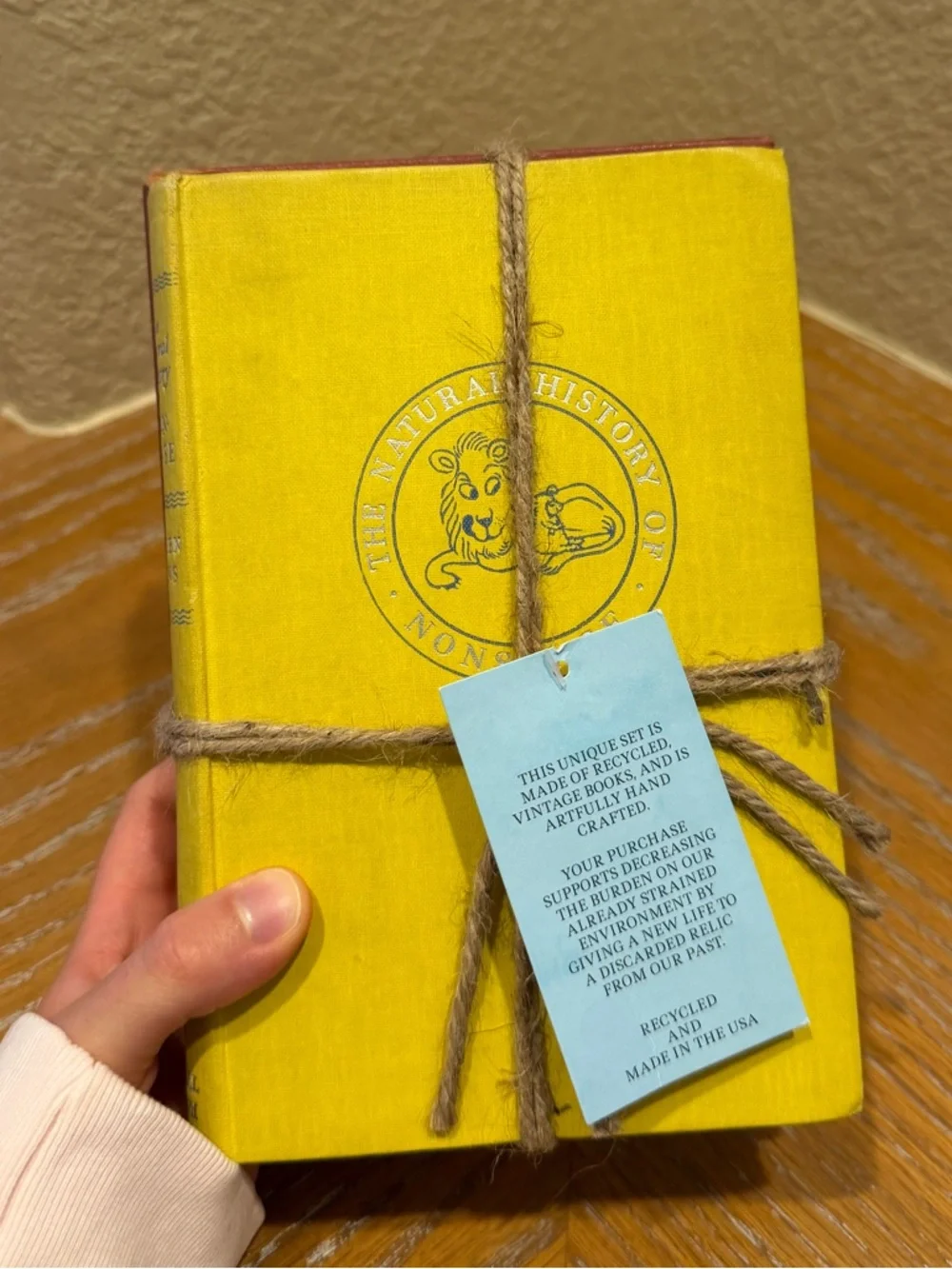 Yellow & Reddish Orange Decorative Vintage-Style Book Bundle for Home Office